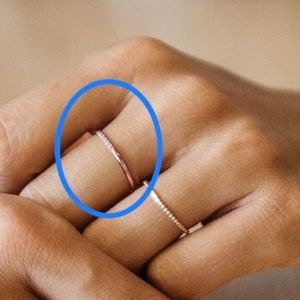 Mejuri Diamond Line Ring Rose Gold Size 6